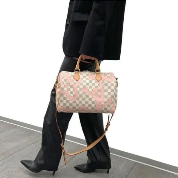 Louis Vuitton Limited Edition Damier Azur Tahitiennes Speedy Bandouliere 30 - Picture 4 of 14